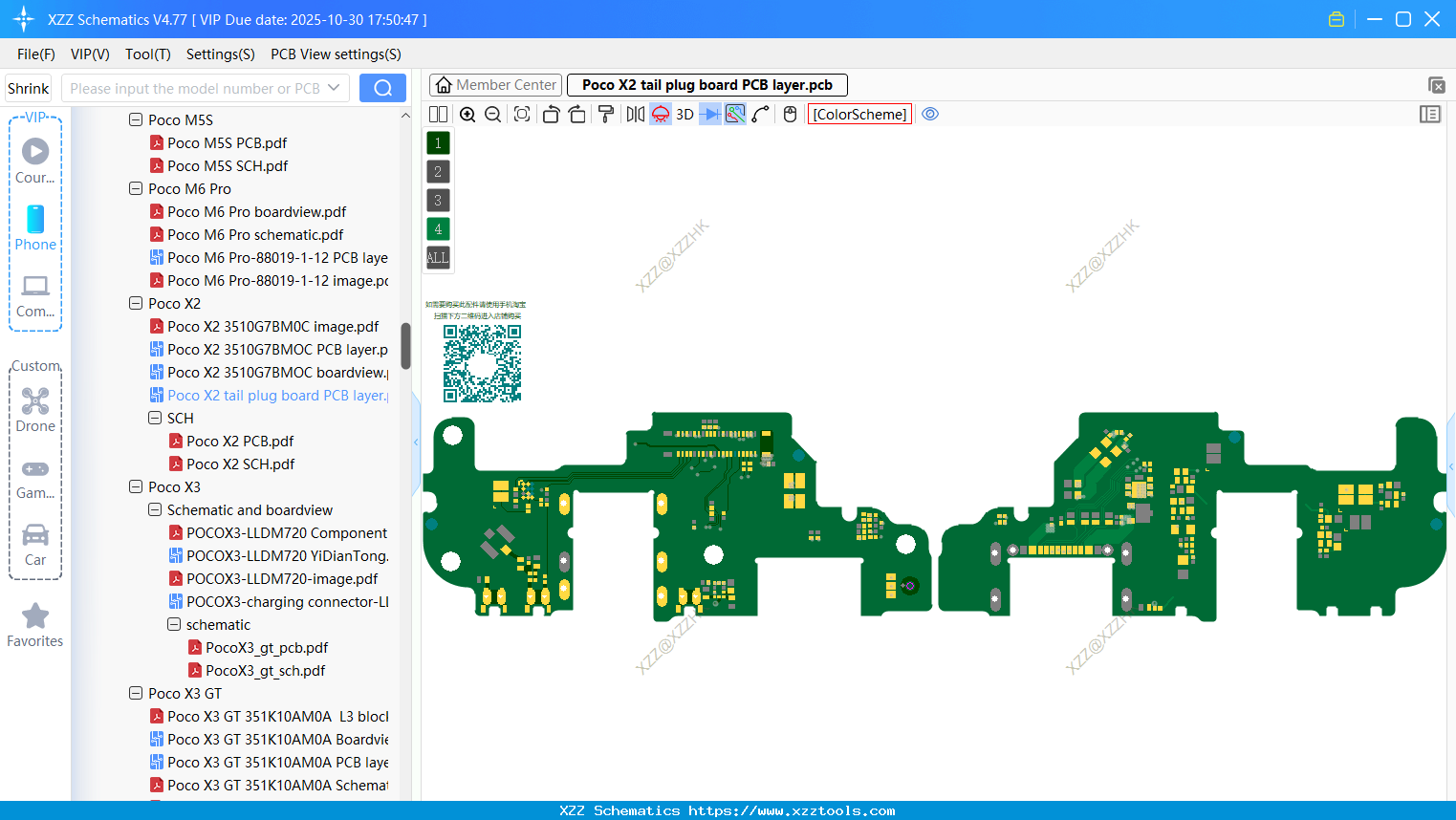 Xiaomi Poco X2 Tail Plug Board PCB Layer